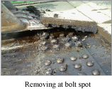 Removing at bolt spot